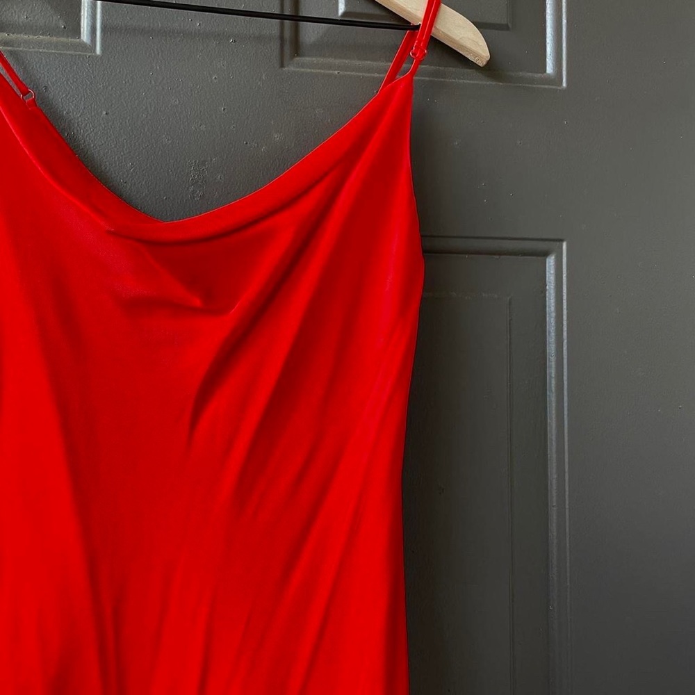 Red Zara Satin Dress